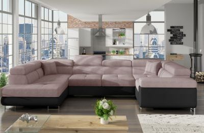 Kutna garnitura Letto s ležajem i spremnikom - 202x340x90 cm