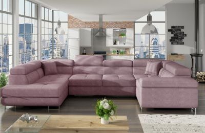 Kutna garnitura Letto s ležajem i spremnikom - 202x340x90 cm