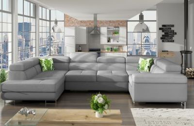 Kutna garnitura Letto s ležajem i spremnikom - 202x340x90 cm