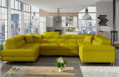 Kutna garnitura Letto s ležajem i spremnikom - 202x340x90 cm