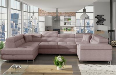 Kutna garnitura Letto s ležajem i spremnikom - 202x340x90 cm