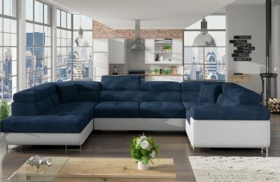 Kutna garnitura Letto s ležajem i spremnikom - 202x340x90 cm