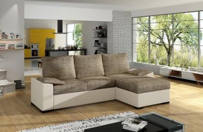 Kutna garnitura Lusso s ležajem i univerzalnim kutem - 160x245x90 cm