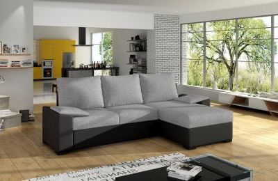 Kutna garnitura Lusso s ležajem i univerzalnim kutem - 160x245x90 cm