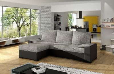 Kutna garnitura Lusso s ležajem i univerzalnim kutem - 160x245x90 cm