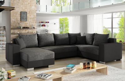 Kutna garnitura Marco U s ležajem i spremnicima - 150x312x92 cm