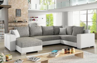 Kutna garnitura Marco U s ležajem i spremnicima - 150x312x92 cm