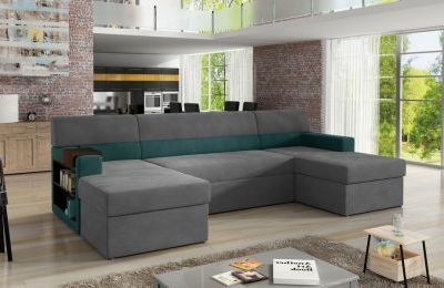 Kutna garnitura Markos s ležajem i spremnikom - 159x310x90 cm