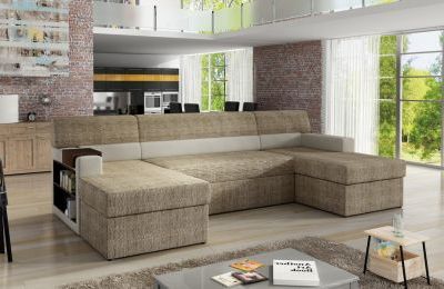 Kutna garnitura Markos s ležajem i spremnikom - 159x310x90 cm