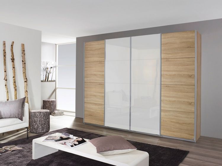 Hrast + bijelo staklo