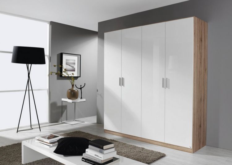 Korpus Druck Eiche Sanremo hell + Hochglanz weiß